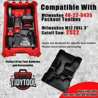 M12 Fuel 3" Compact Cut Off Tool Organizer for Milwaukee Compact Packout
